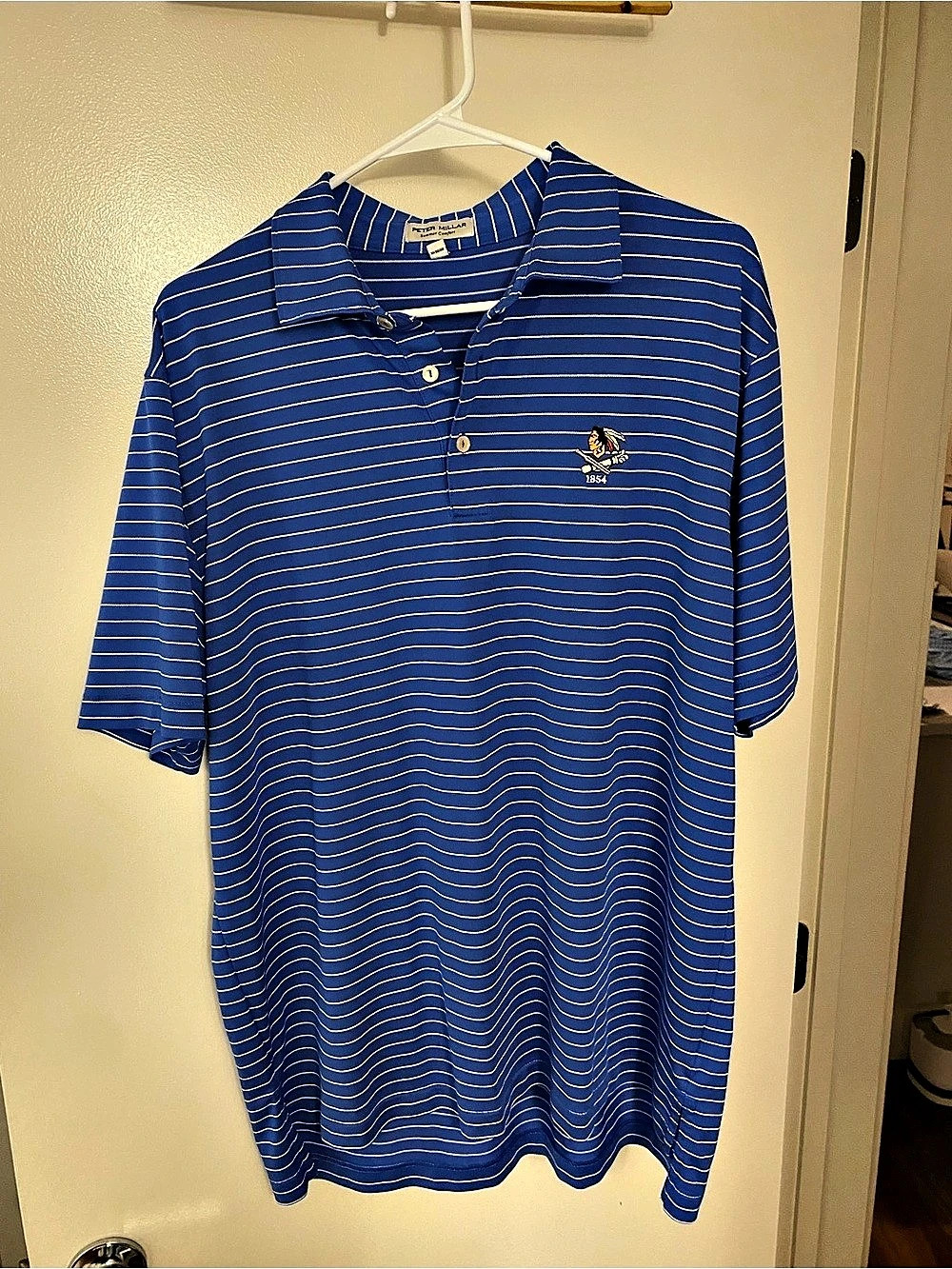 Philadelphia Cricket Club Peter Millar Striped Polo Shirt in Blue & White Like N